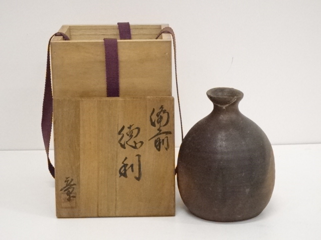 JAPANESE CERAMICS / SAKE BOTTLE / BIZEN WARE